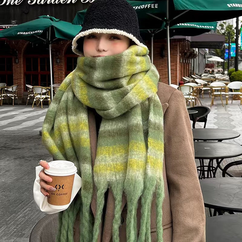 Wholesale New Winter Knitted Thickened Warm Circle Yarn Scarf