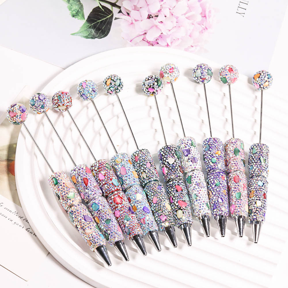 Wholesale Diamond-encrusted Heavy Industry Soft  Beadable Pens  DIY Beadable