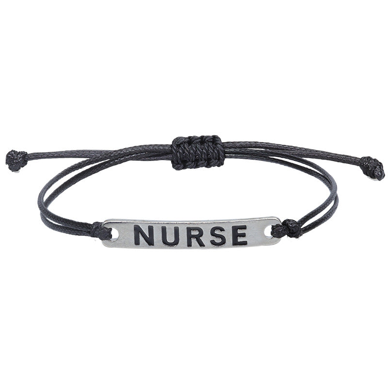 Wholesale Nurse EKG Braided Bracelet