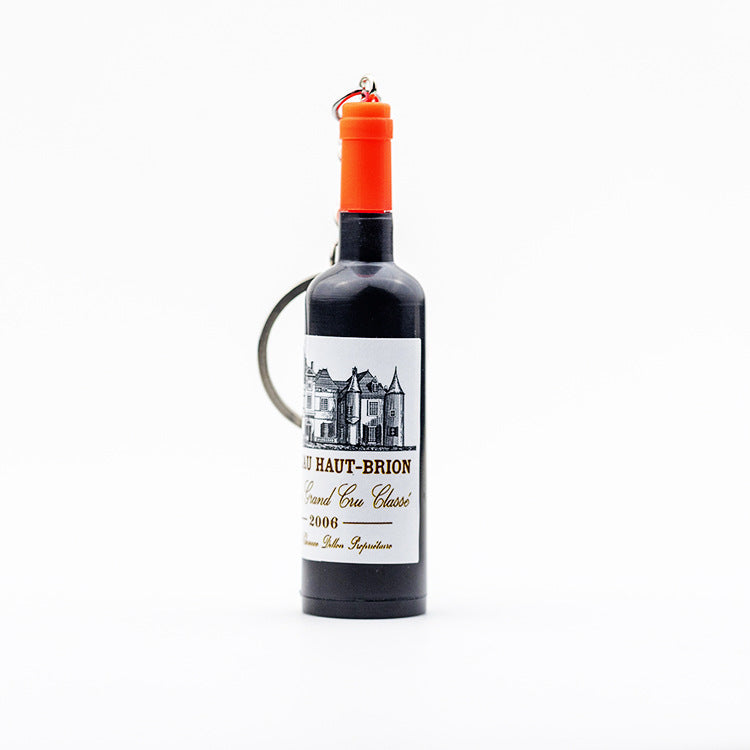 Wholesale Resin Simulation Mini Wine Bottle Beverage Bottle Keychain