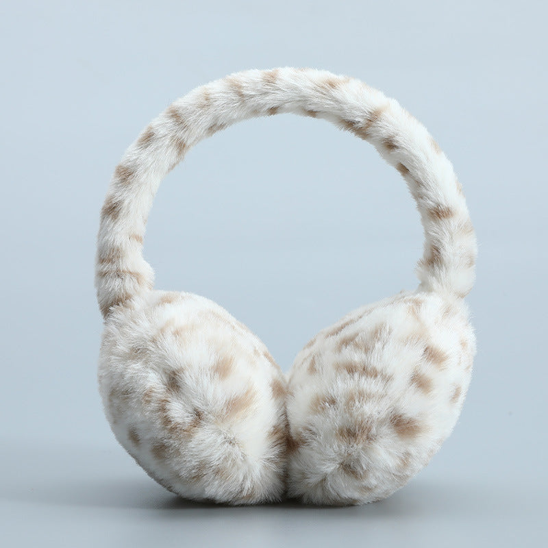 Wholesale Earmuffs Leopard Print Men and Women Winter Warm Windproof Antifreeze Memory Headband Simple Plush Ear Bag