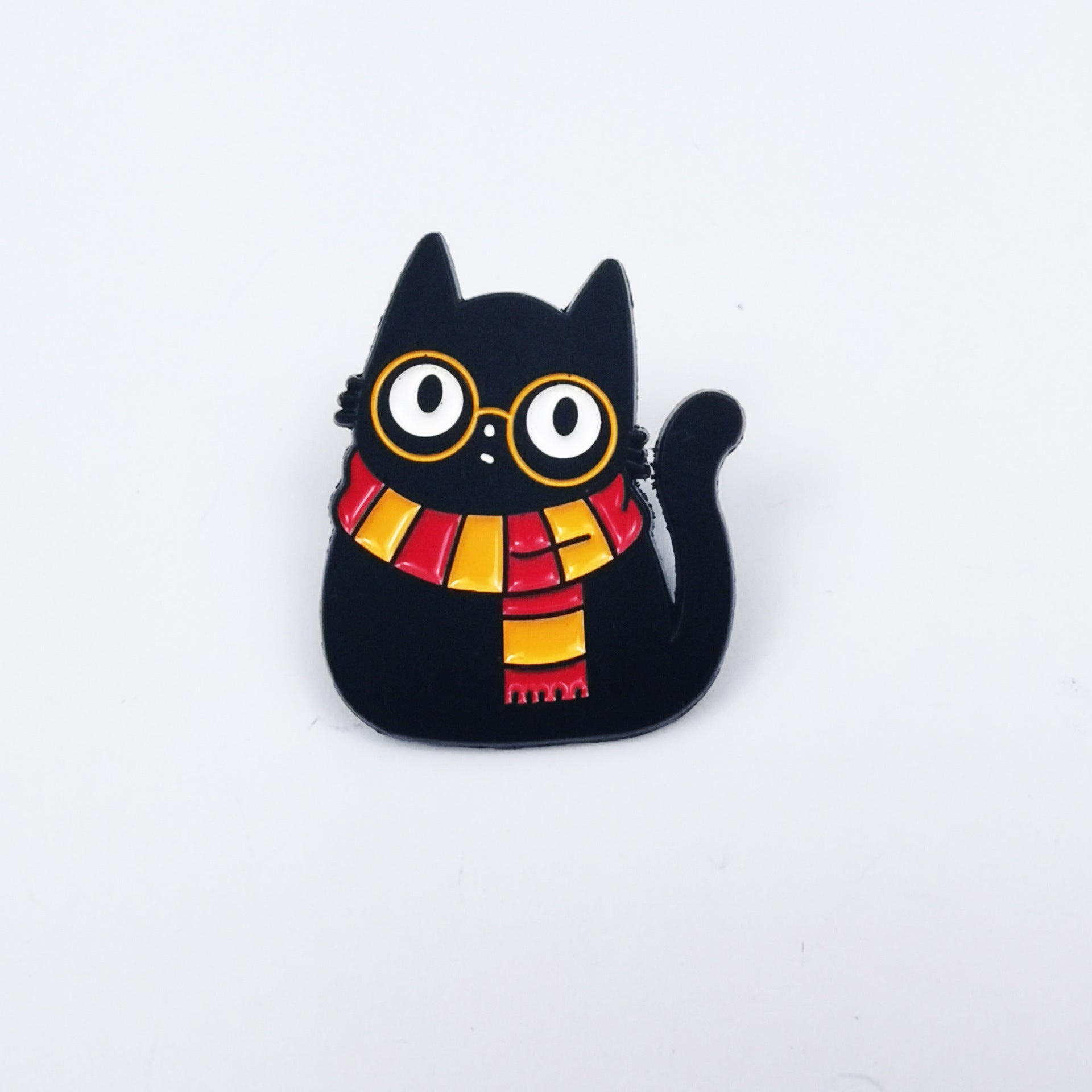 Wholesale Cute black cat cartoon English letter alloy badge brooch