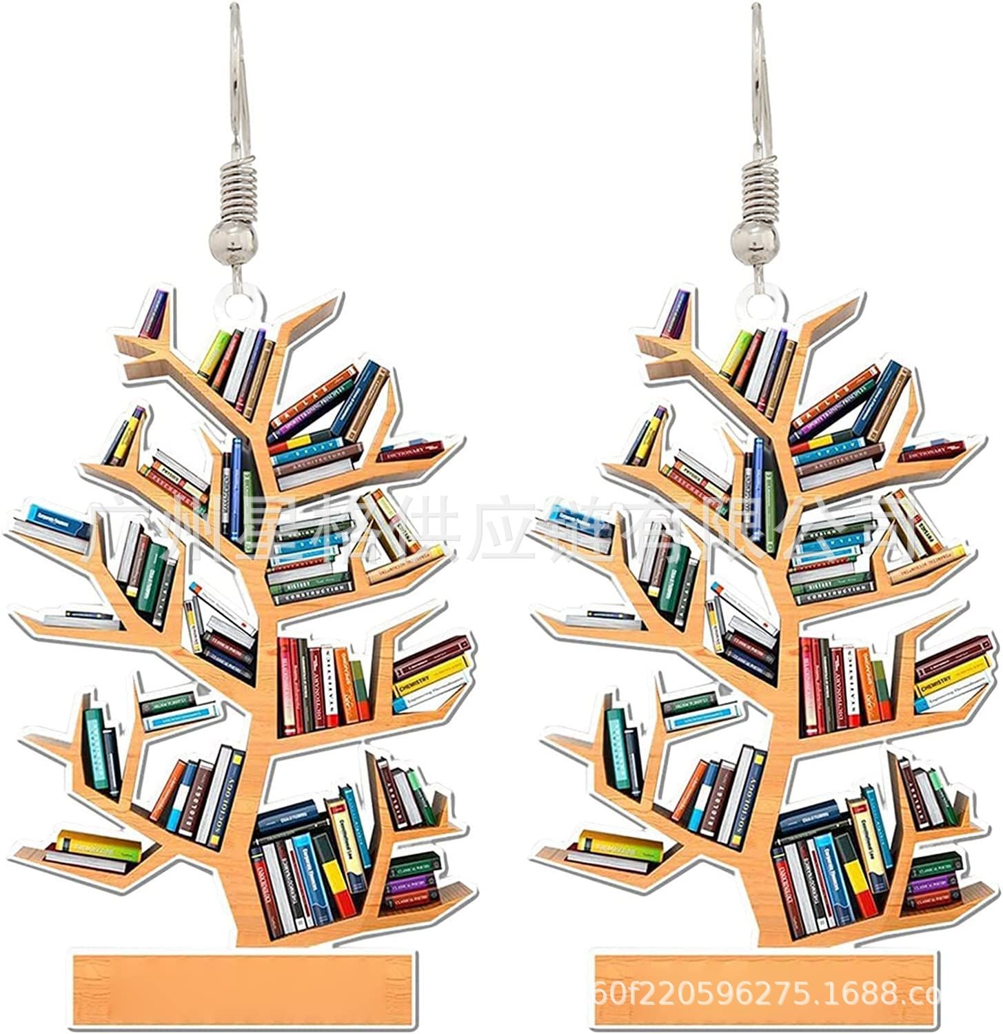 Wholesale Book Lovers Heart Librarian Earring