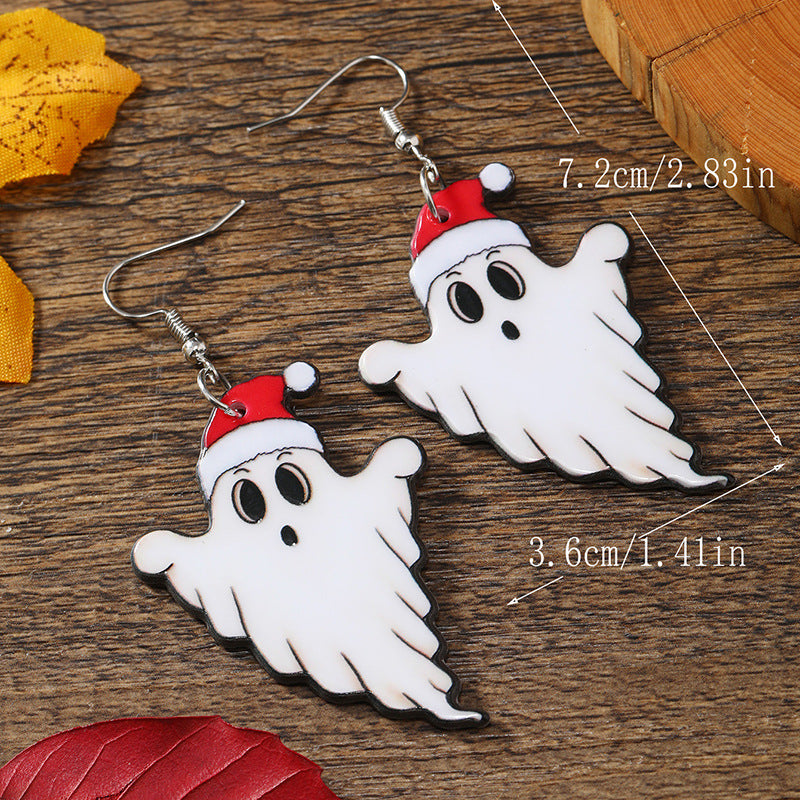 Wholesale Acrylic Christmas and Halloween Spooky Cute Earrings