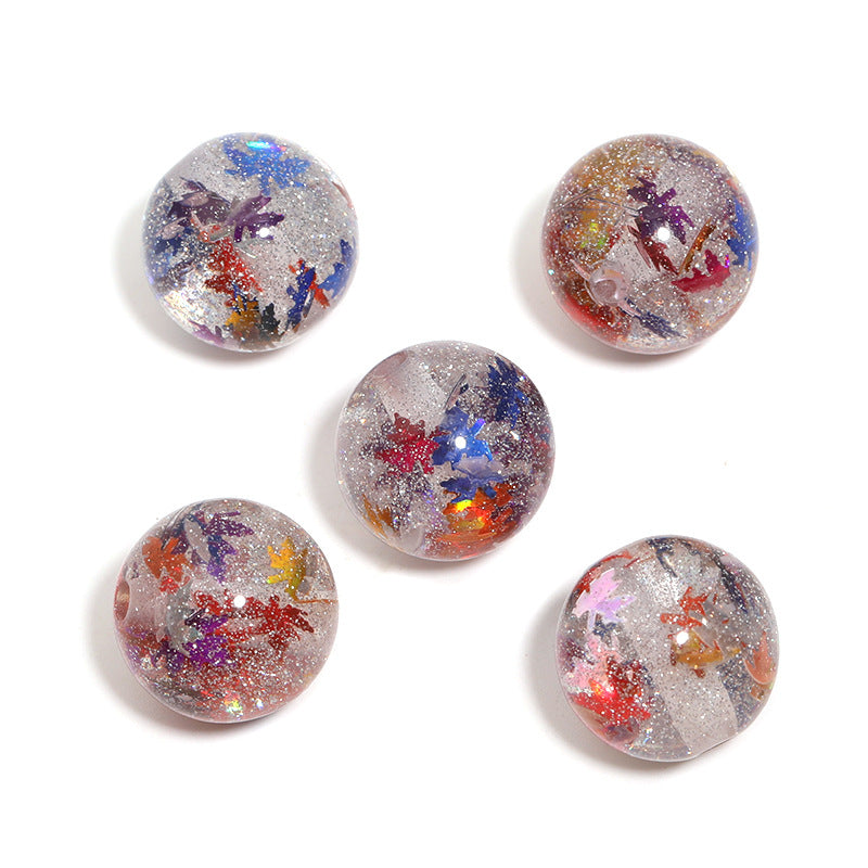 Wholesale 200pcs A variety of colorful sequins resin fine flash through hole beads