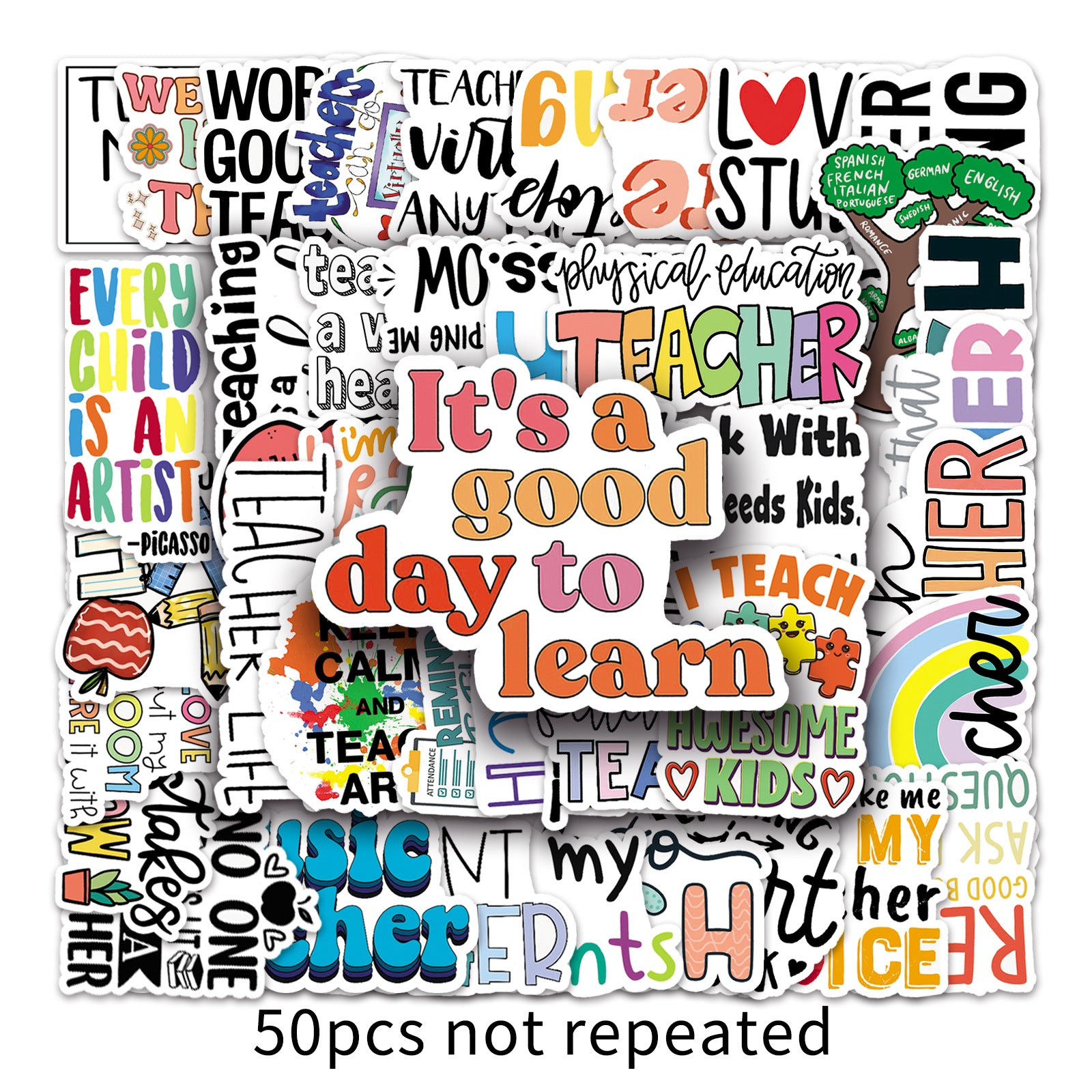 Wholesale 50pcs  Waterproof Luggage Stickers of Inspirational English Decor