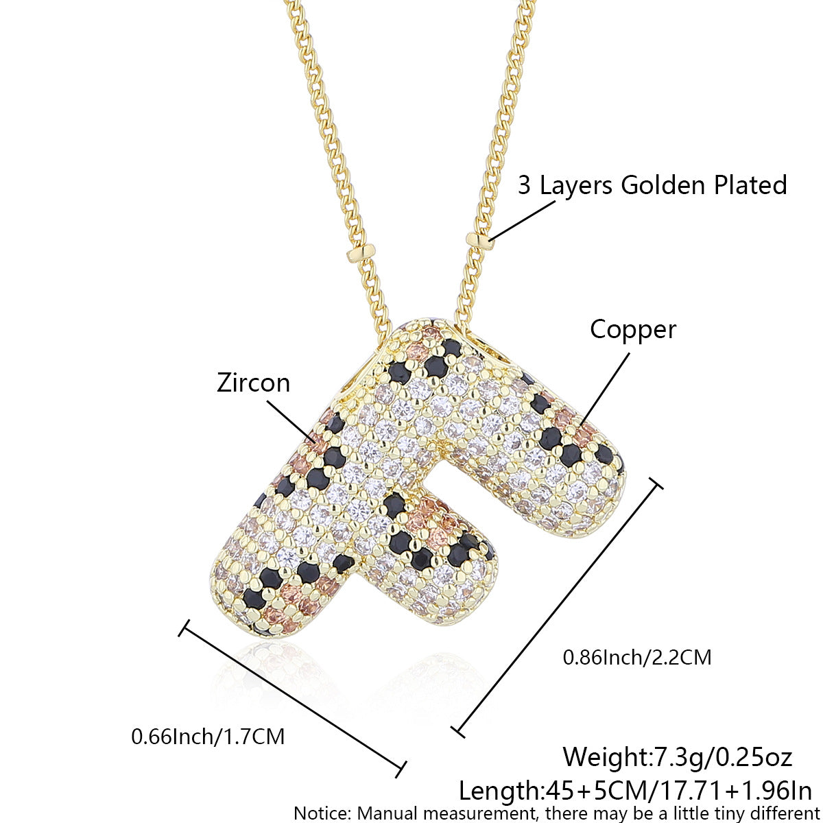 Wholesale Leopard Print Letter Necklace Copper Plated Real Gold Full Diamond Zircon Necklace Fashion English Letter Necklace Women