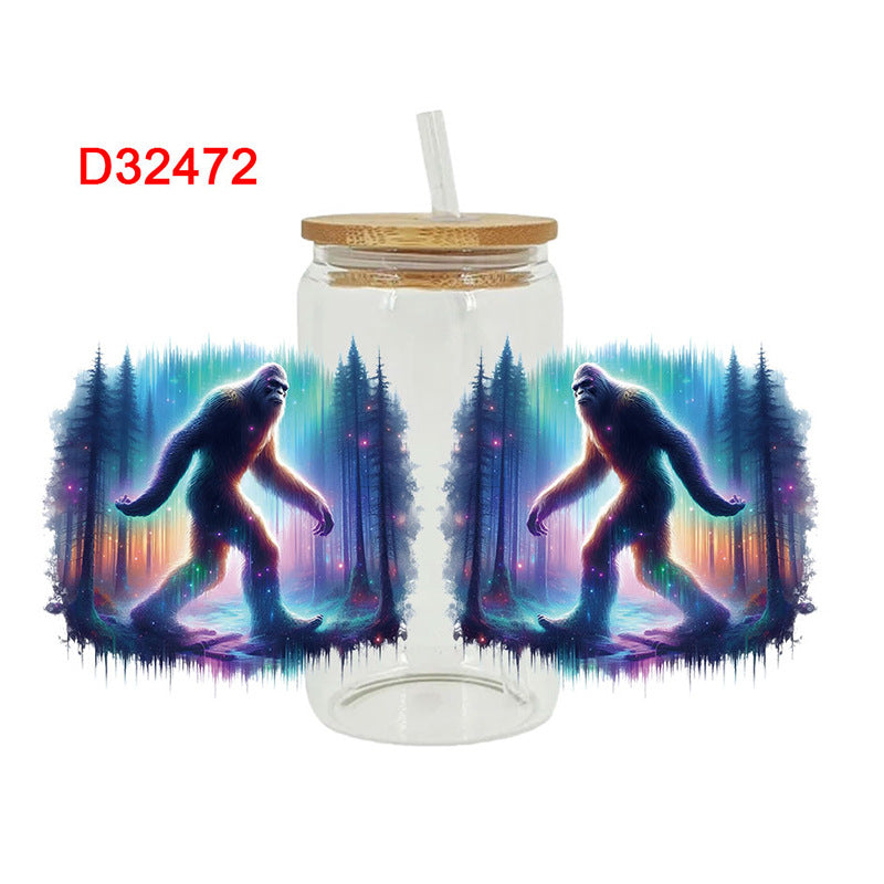 Wholesale Colorful flowers cute animals 16oz Cup UV DTF Wraps