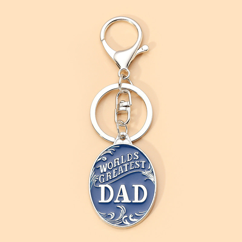Wholesale Silicone Father's Day Mother's Day Alloy Keychain