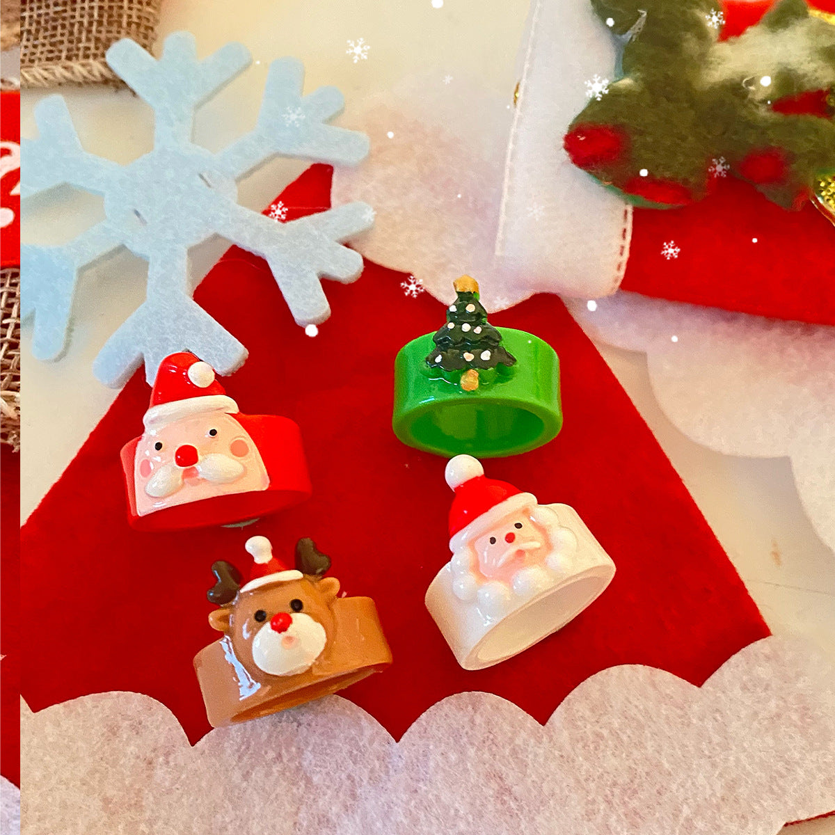 Wholesale Christmas series cute rings