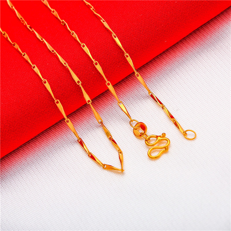 Wholesale Gold-plated water wave snake bone necklace box necklace