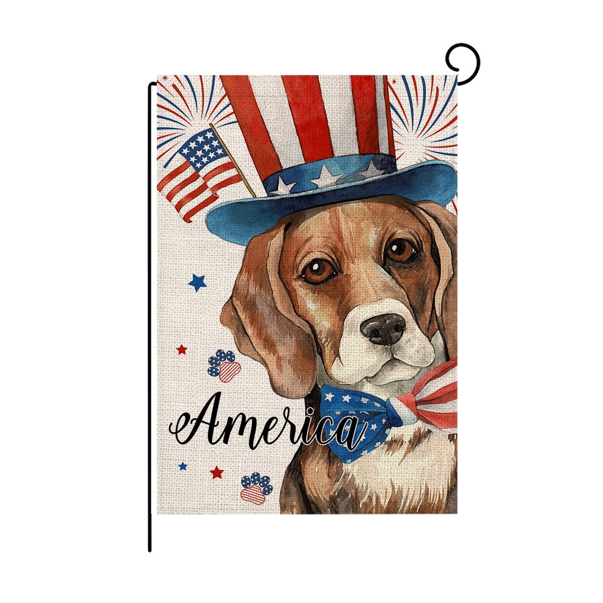 Wholesale Double Sided Garden Flag American Independence Day Linen Print Outdoor Courtyard Decoration Small Flag