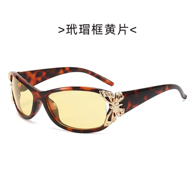 Wholesale Butterfly-decorated luxury sunglasses