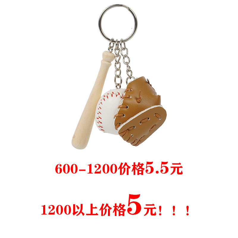 Wholesale Mini Cross-border Explosions Baseball Keychain Bag Pendant Softball Gloves Softball Baseball Pendant