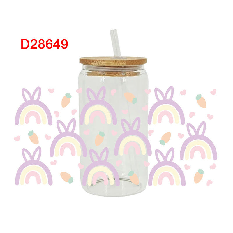 Wholesale Easter Game Machine Rabbit Easter Egg 16oz Cup UV DTF Wraps