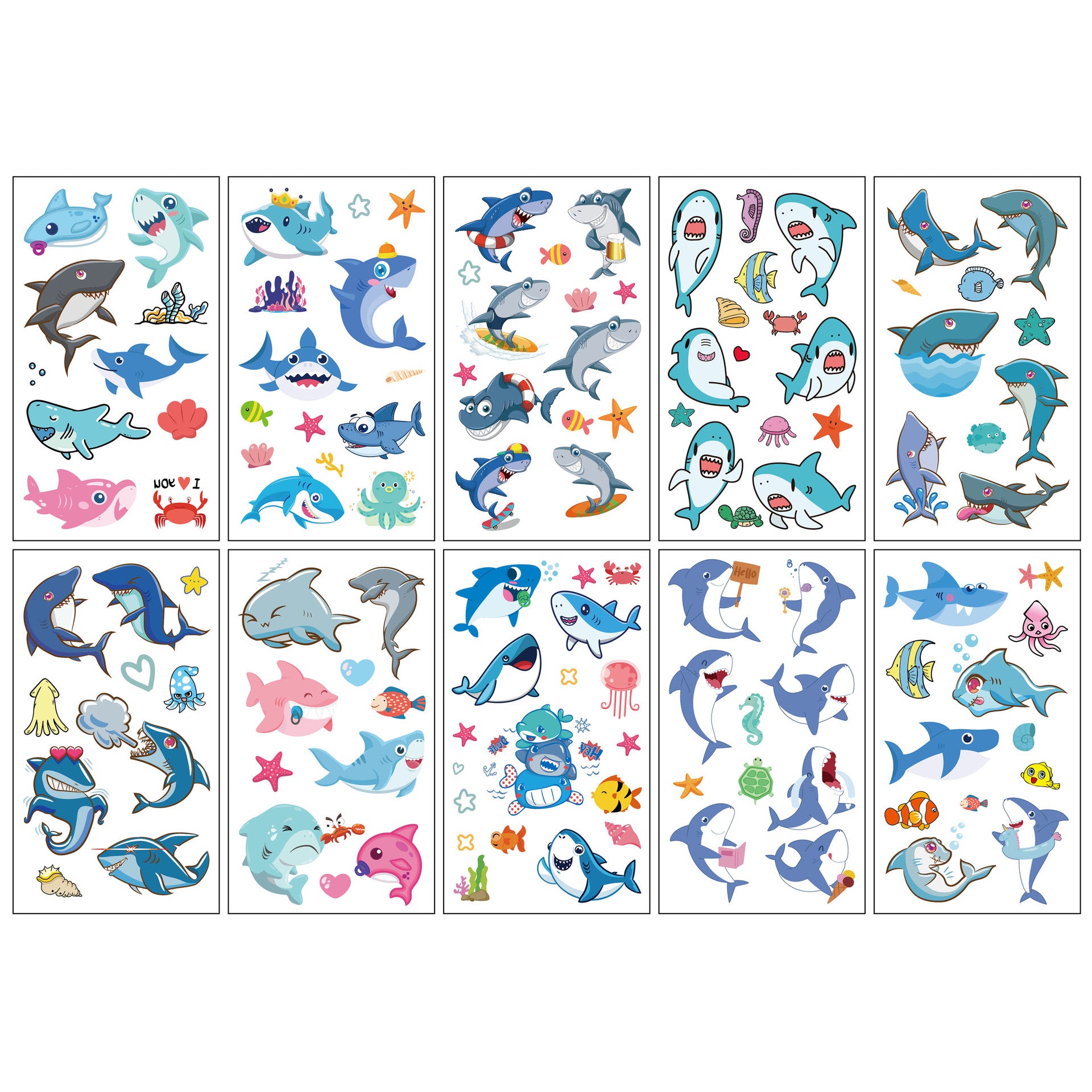 Wholesale 10pcs/sheet Children's cartoon little monster cute tattoo sticker