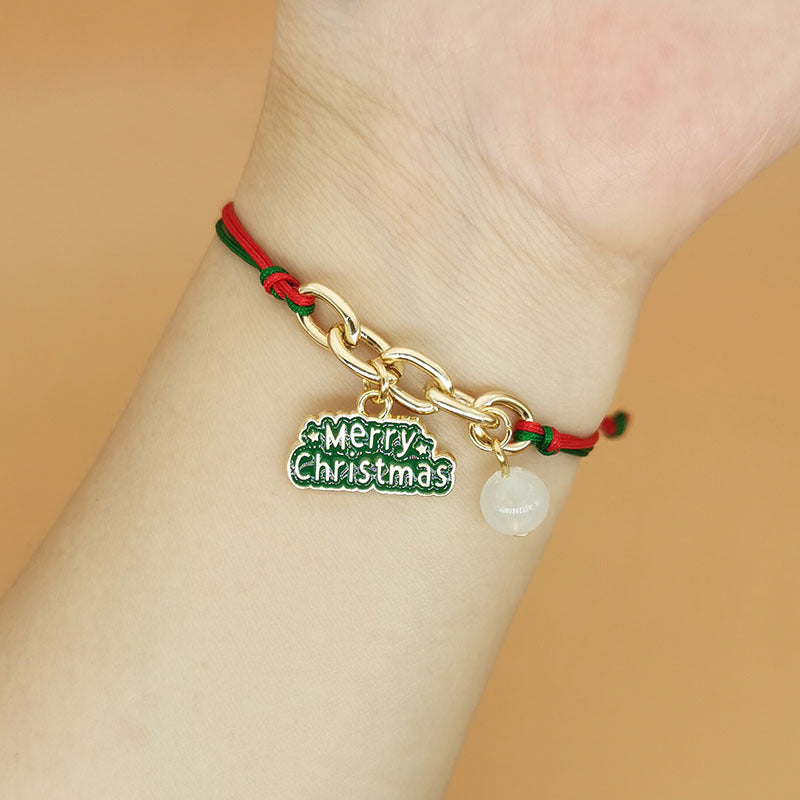 Wholesale Luminous Christmas Alloy Woven Bracelets