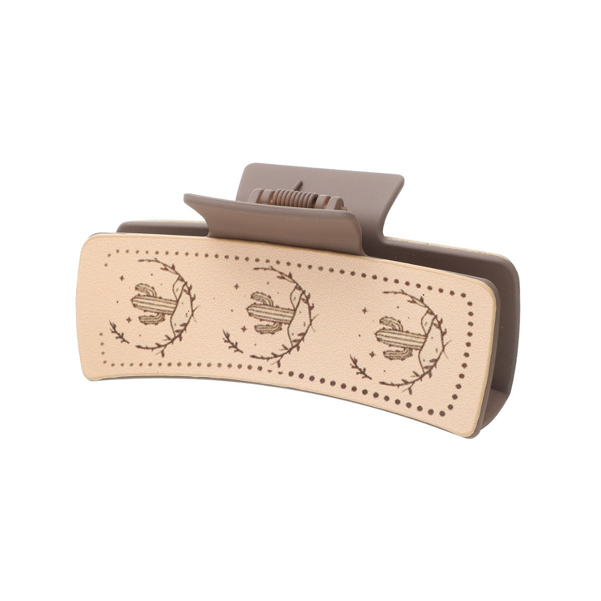 Wholesale Western Denim Wind Cow Head Printing Leather Shark Clip Hair