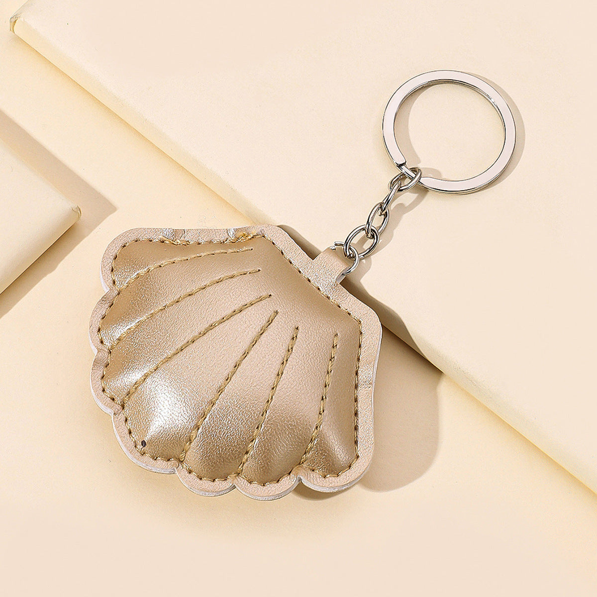 Wholesale Leather Pearl Shell Keychain