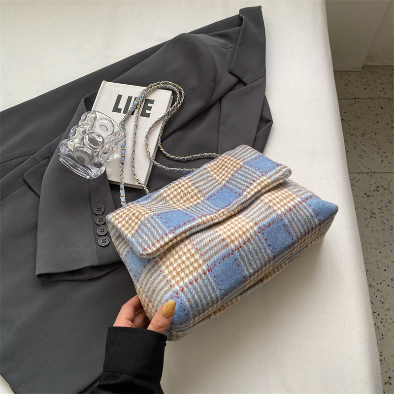 Wholesale Plaid Canvas Shoulder Bag