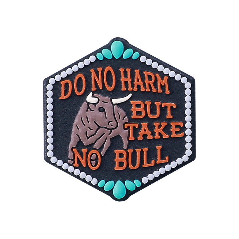 Wholesale 20pcs/pack Cartoon Bull Head Silicone Beads Food Grade Beads