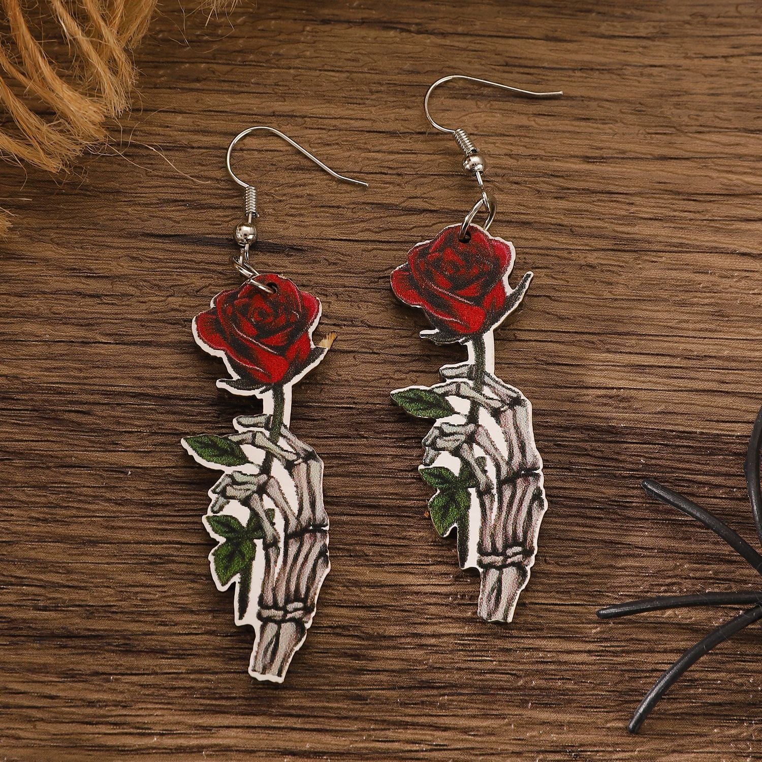 Wholesale Halloween Skeleton Flamingo Pumpkin Ghost Wooden Pendant