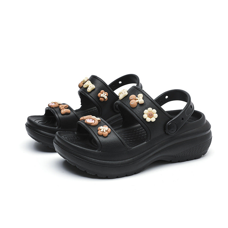 Wholesale Thick-soled Versatile Outerwear Heightening Beach Sandals