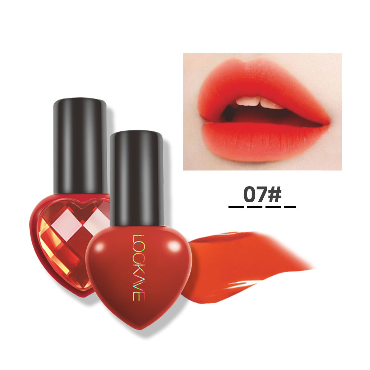 Wholesale Plastic 8 Colors Heart Shape Lip Gloss
