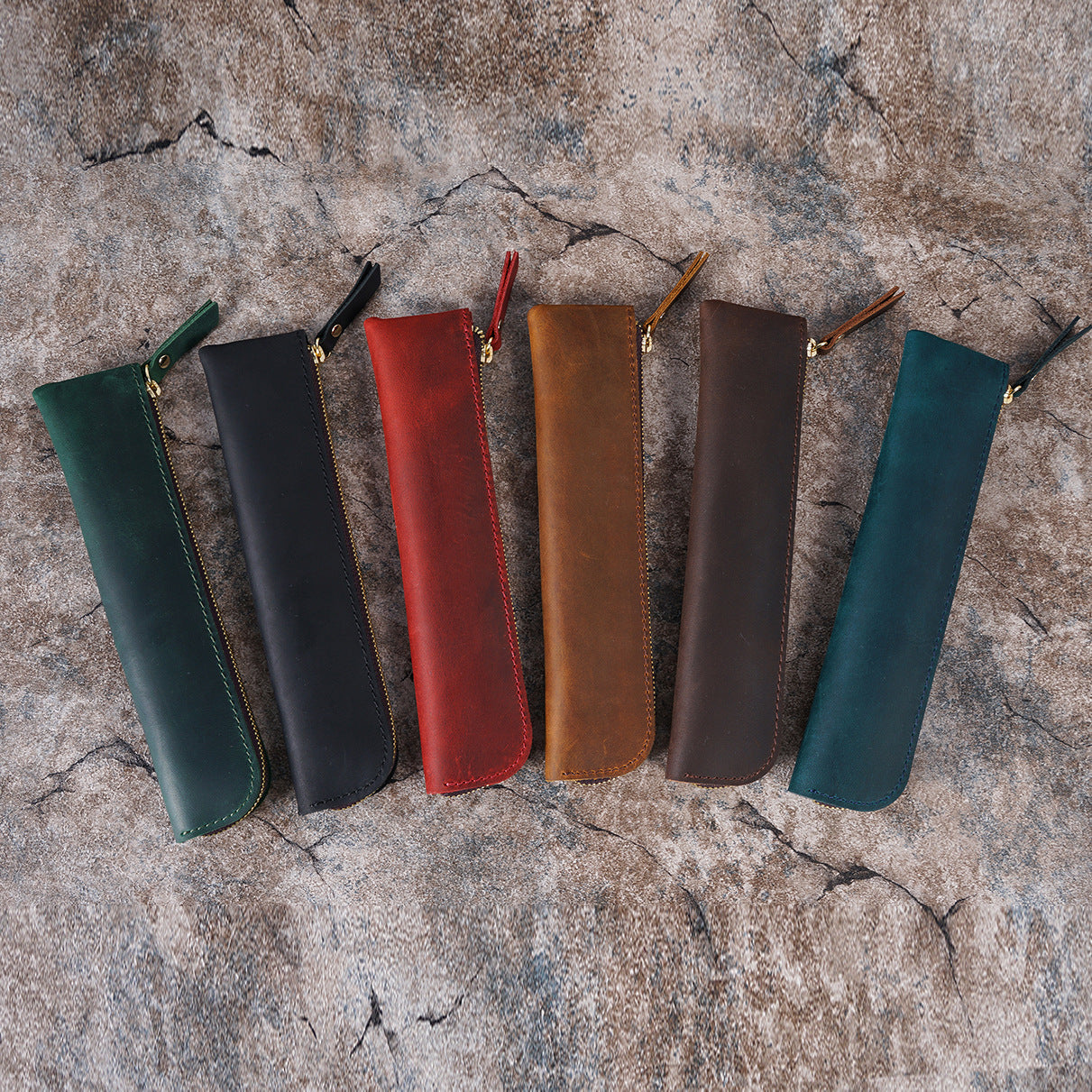 Wholesale Cowhide Simple Pencil Case