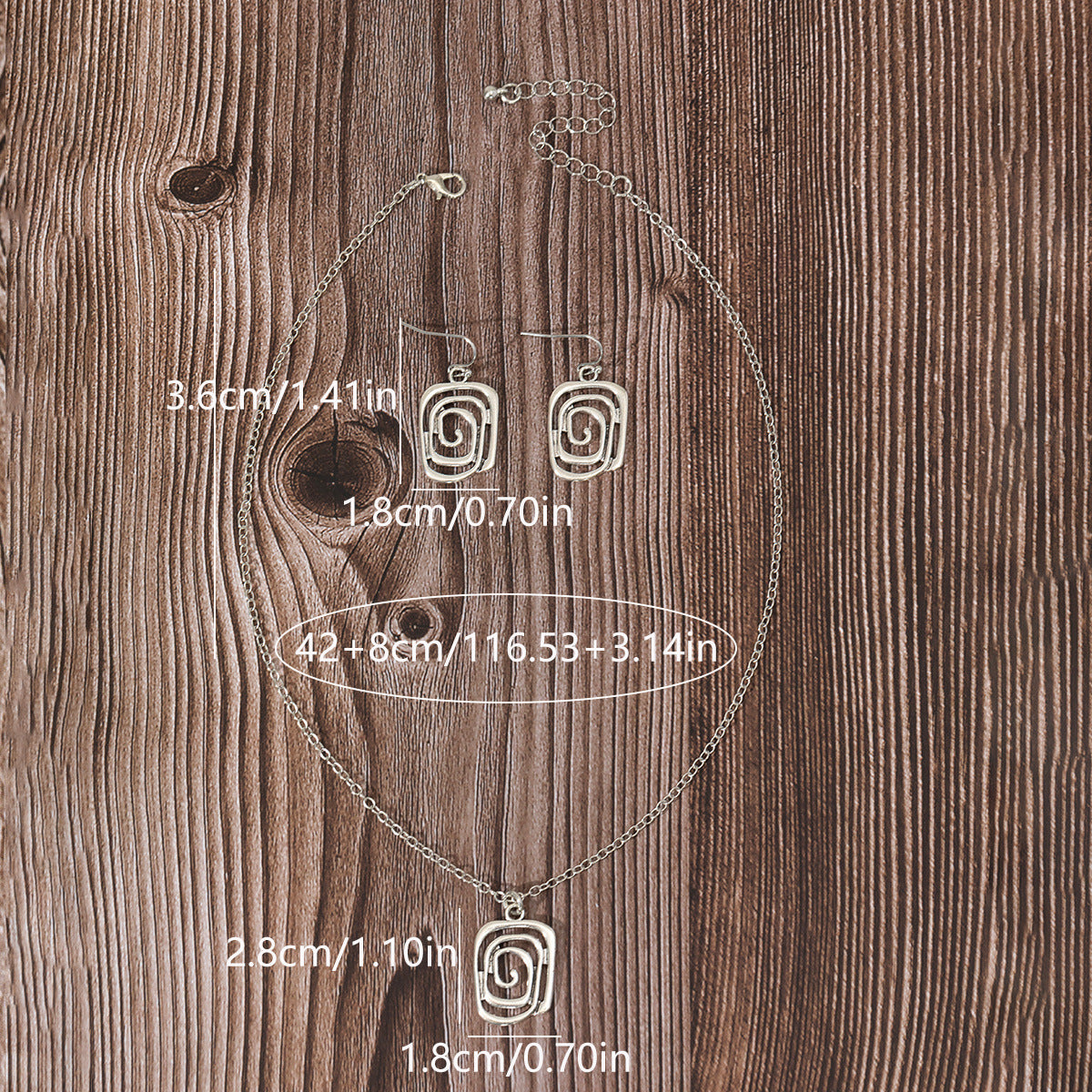 Wholesale Hollow vortex earrings and necklace set