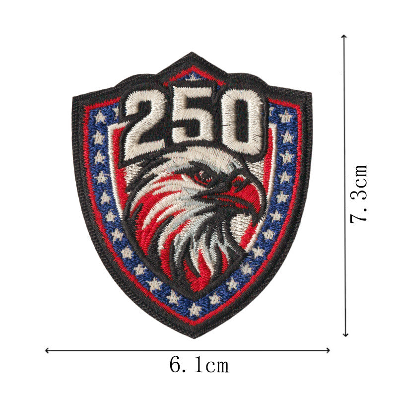 Wholesale Decorative Embroidered Patches 50 Piece Set With Liberty Bell Statue Of Liberty American Flag Design For Towels
