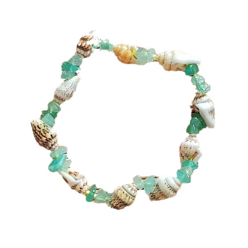 Wholesale Ocean Style Natural Gravel Shell Conch Bracelet
