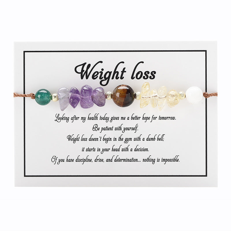 Wholesale Stone Beads Citrine Crushed Stone Round Beads Bracelet