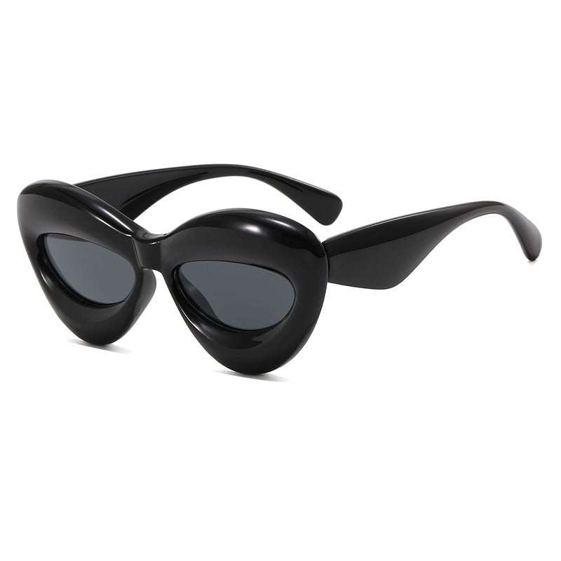 Wholesale PC Elliptical Geometry Butterfly Cat Eye Sunglasses