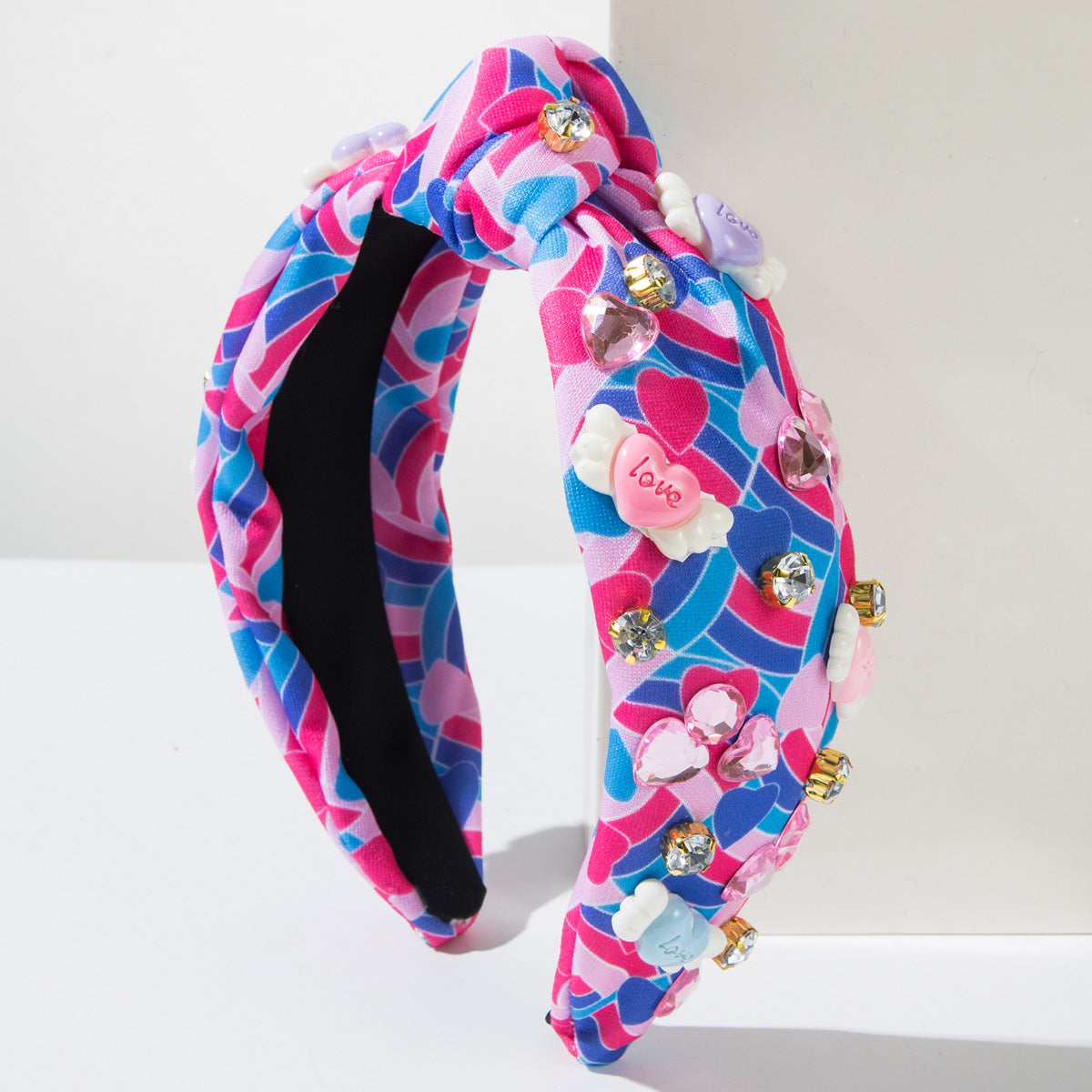 Wholesale Valentine' s Day Headband Diamond Angel Wings Holiday Hair Accessory