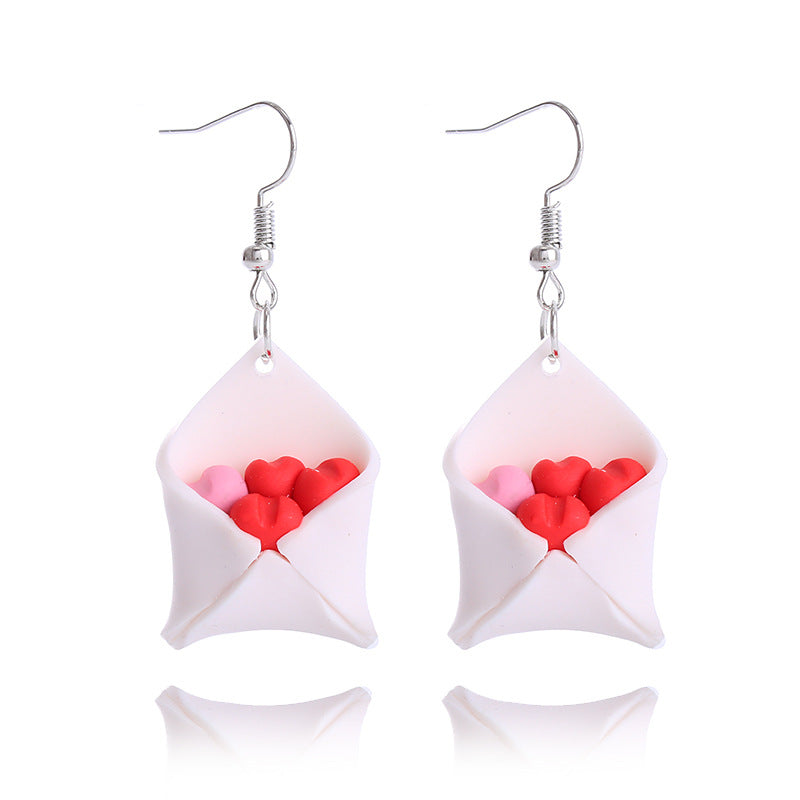 Wholesale Valentine's Day Love Soft Ceramic Earrings