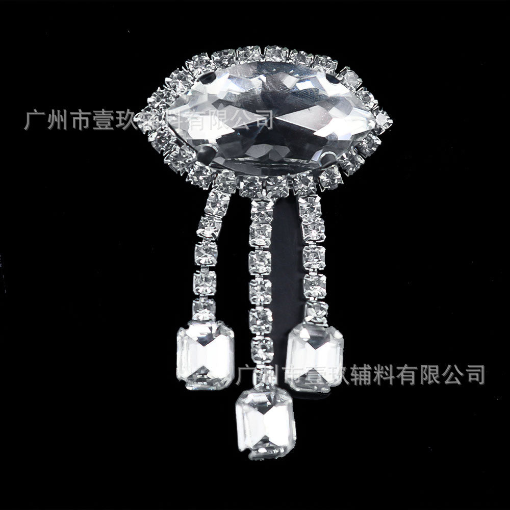 Wholesale Bow Water Diamond Crystal Chest Flower DIY Patches