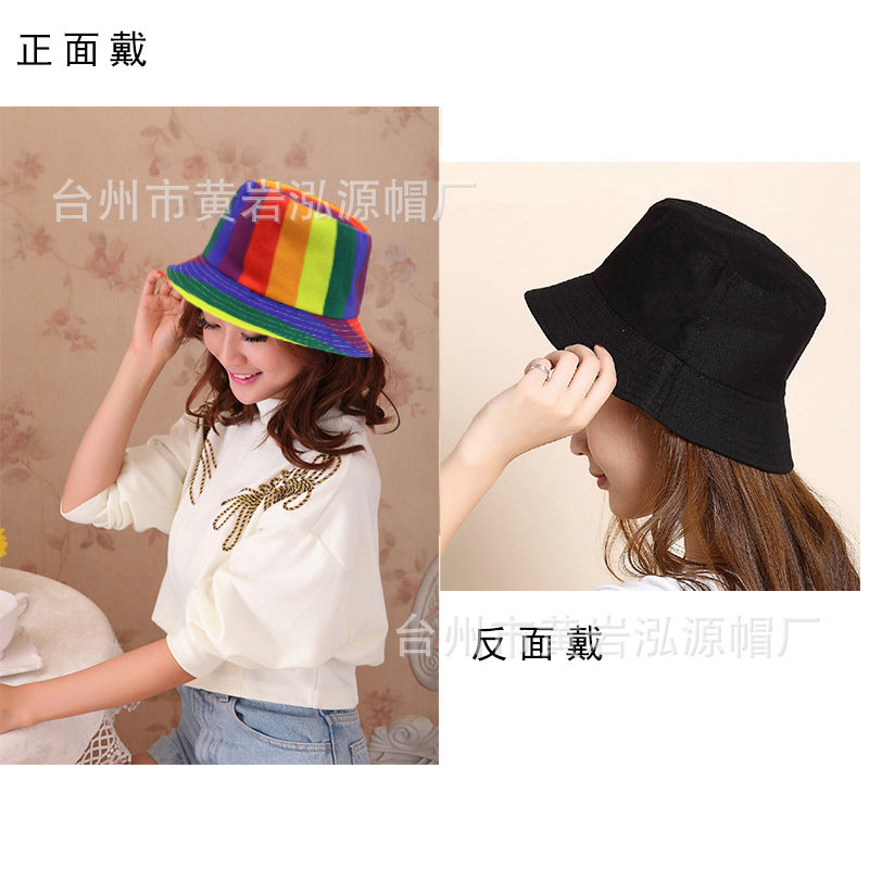 Wholesale Polyester LGBT Rainbow Bucket Hat