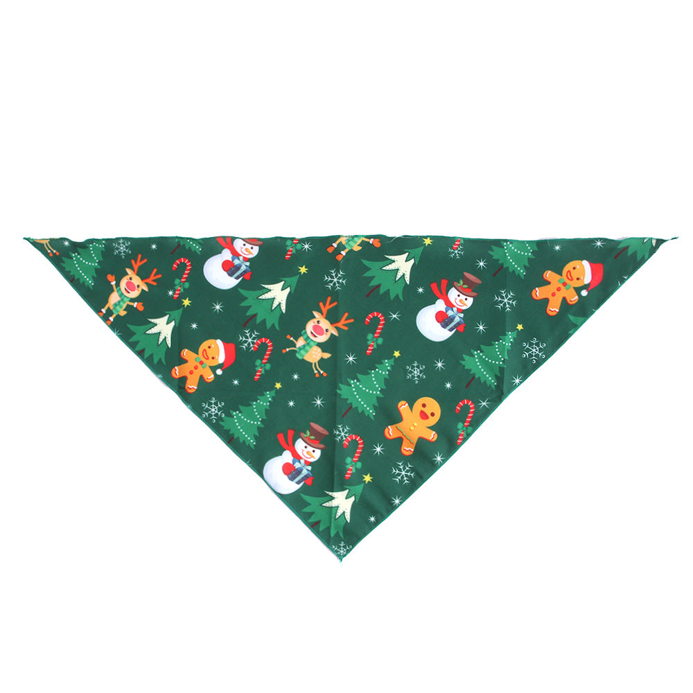 Wholesale 2PCS Christmas Triangle Dog Polyester Bibs
