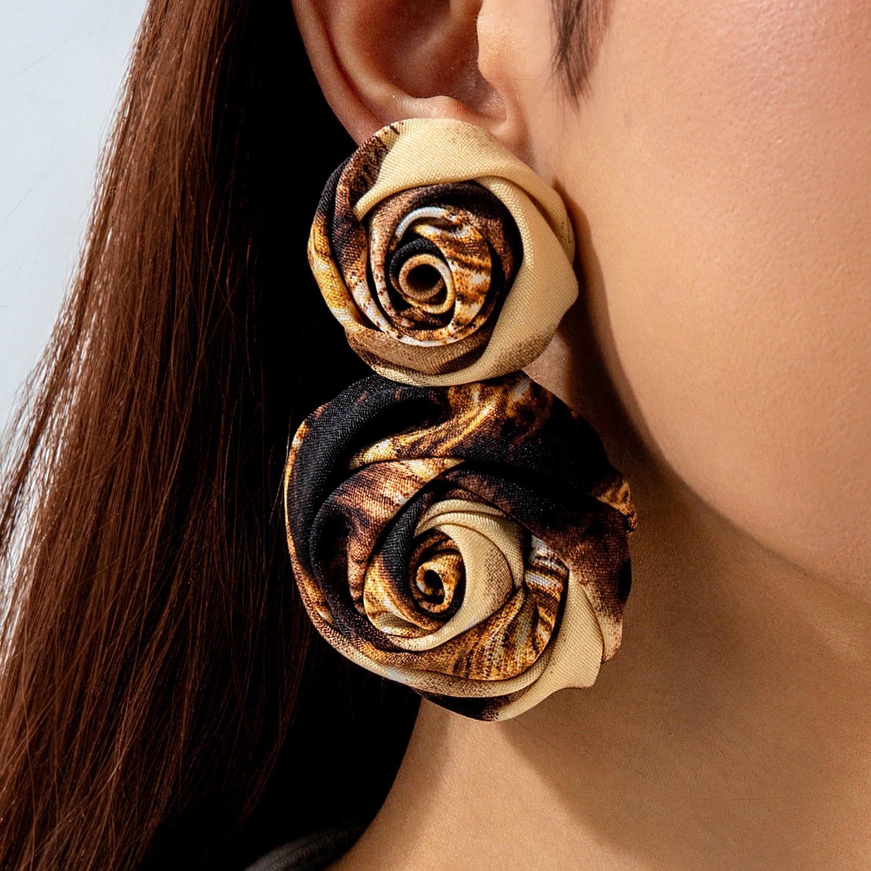 Wholesale Fresh and colorful floral Valentine' s Day earrings