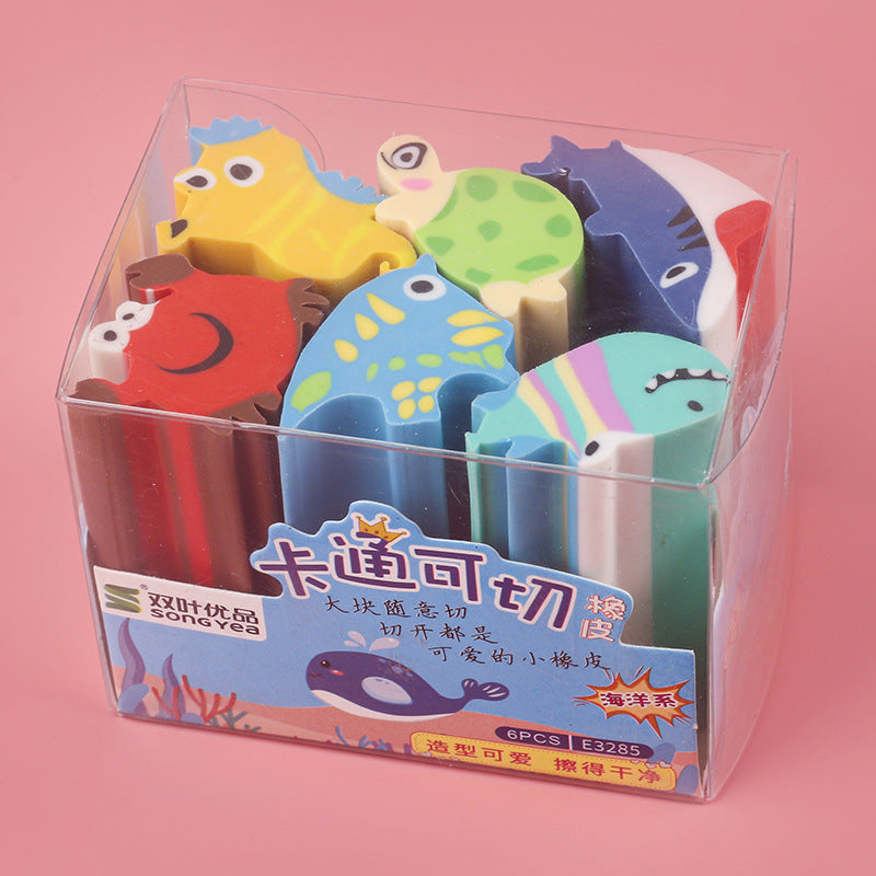 Wholesale Children's Small Animal Desserts Simulation Cartoon Rubber Eraser