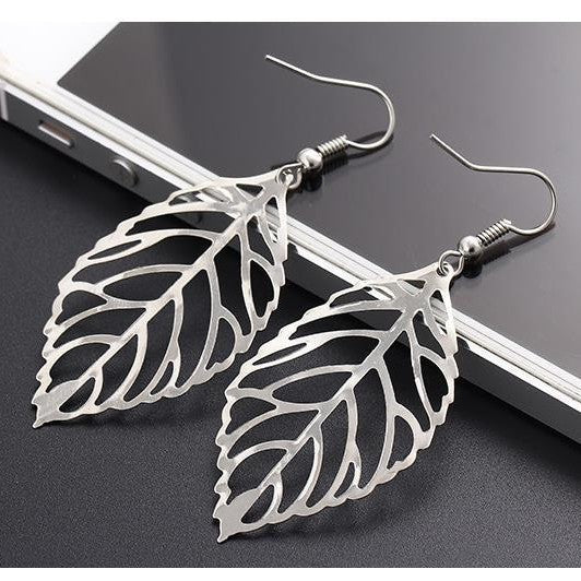 Wholesale leaf pendant earrings