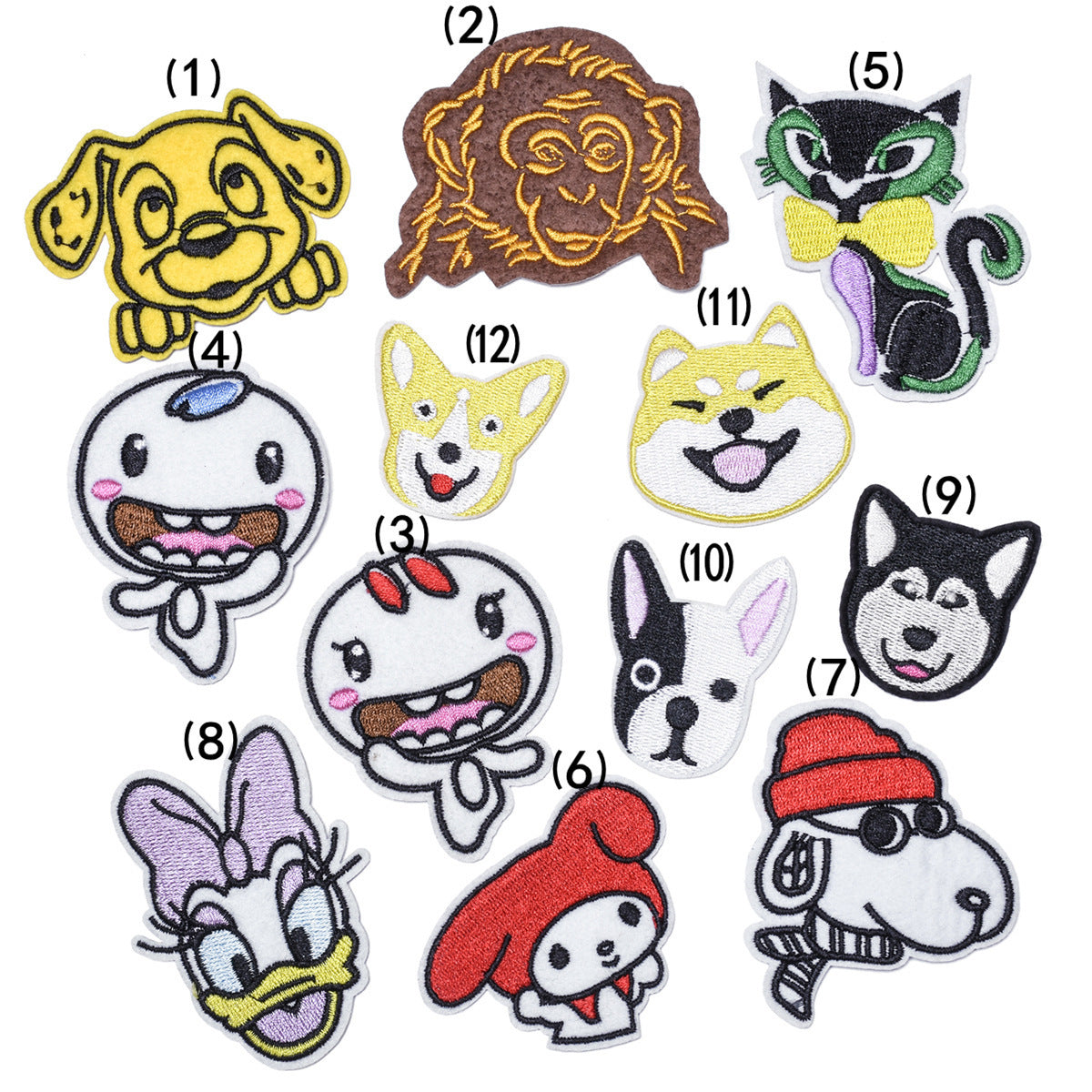 Wholesale Cute Cartoon Animal Embroidery Patches Cloth Set Of 12 For Clothing Repair And Decoration OLY Exclusive