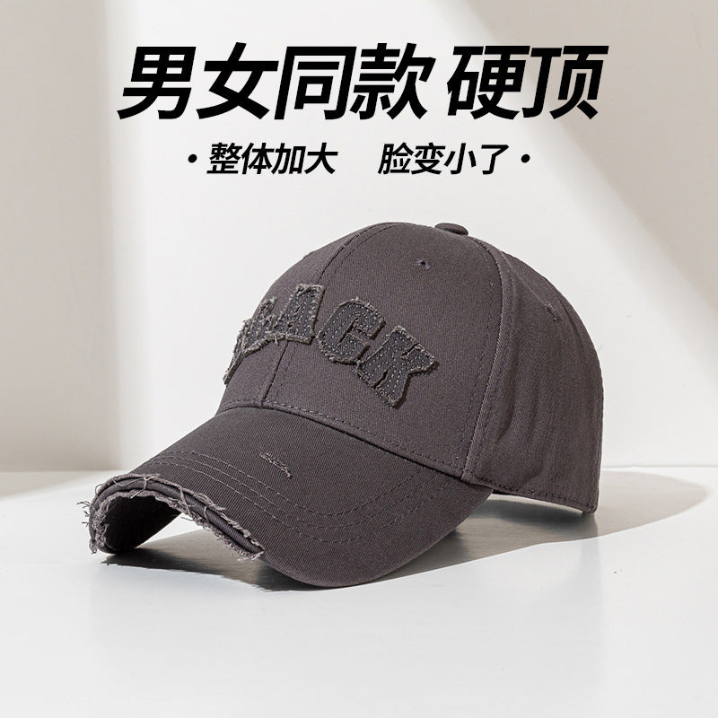 Wholesale Hard top holed distressed cap