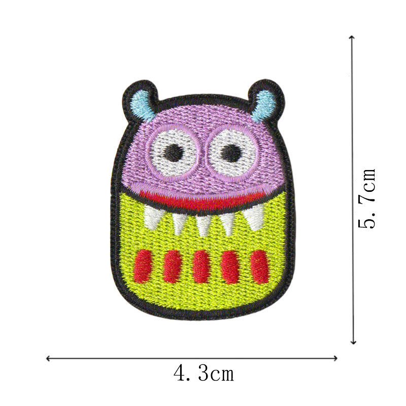 Wholesale Trendy  Ghost Patch Set 9 Embroidered Cloth Patches For Bag Clothing Towel Decoration DIY Craft Supply