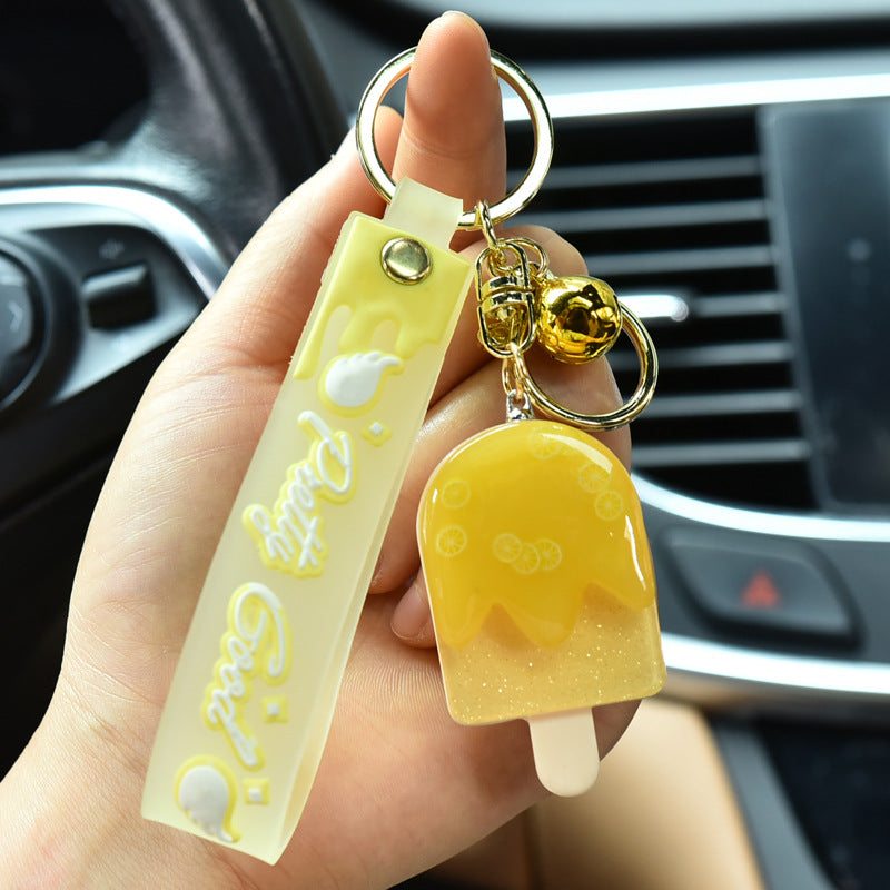 Wholesale Cartoon Ice Cream with Lights Acrylic Illuminated Keychains