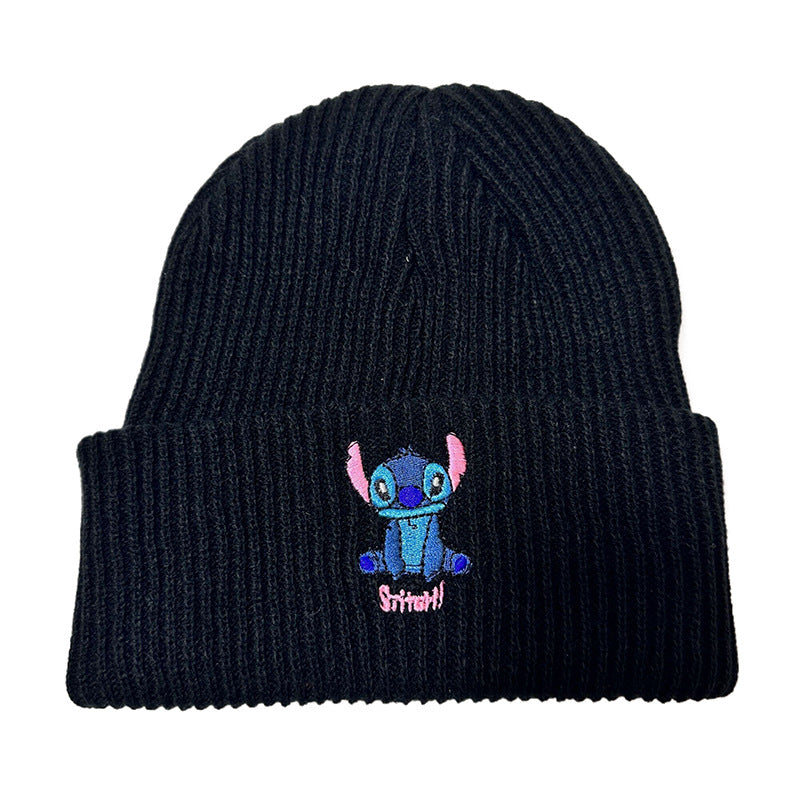 Wholesale Embroidered Autumn and Winter Outdoor Warm Cartoon Anime Yarn Hat