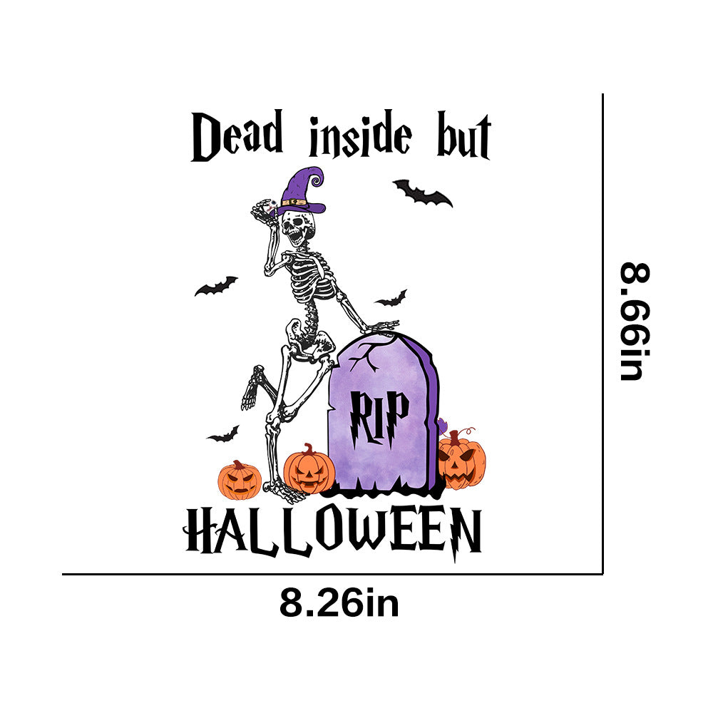 Wholesale Halloween Skeleton Pumpkin UV DTF Ready to Press Transfers Wraps