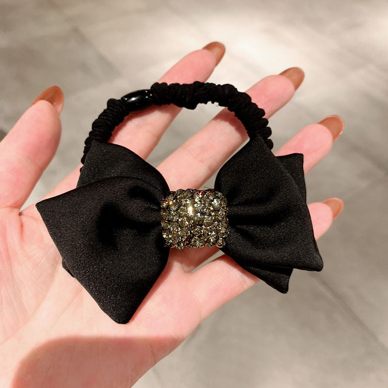 Wholesale Fabric Bow and Diamond Hair Loop