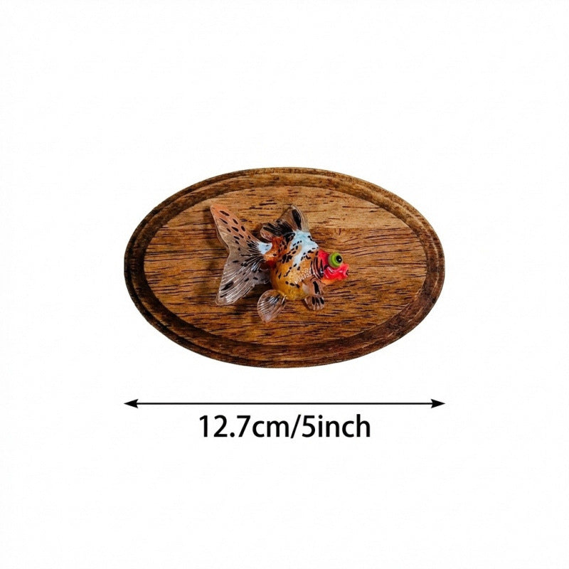 Wholesale Dopamine Style Wooden Fish Shaped Wall Decoration,  Maximalist Art Decorative Accent Gift